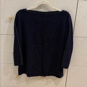 Lafayette 148 New York Midnight Blue Sweater